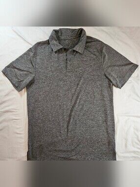 Weatherproof Mens Heathered Gray Pullover Short Sleeve Polo Shirt Sìze Medium
